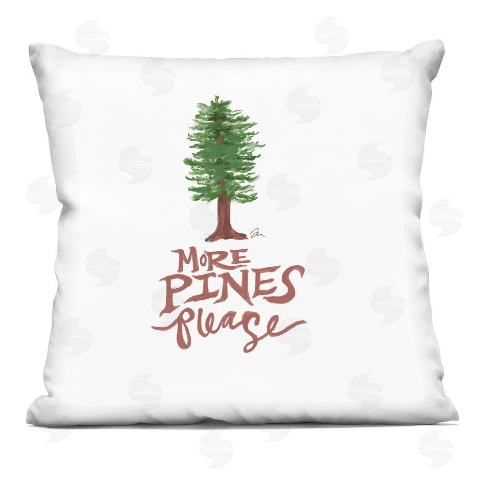 Jessica Mingo More Pines Please Illustration Indoor Printed Throw Pillow