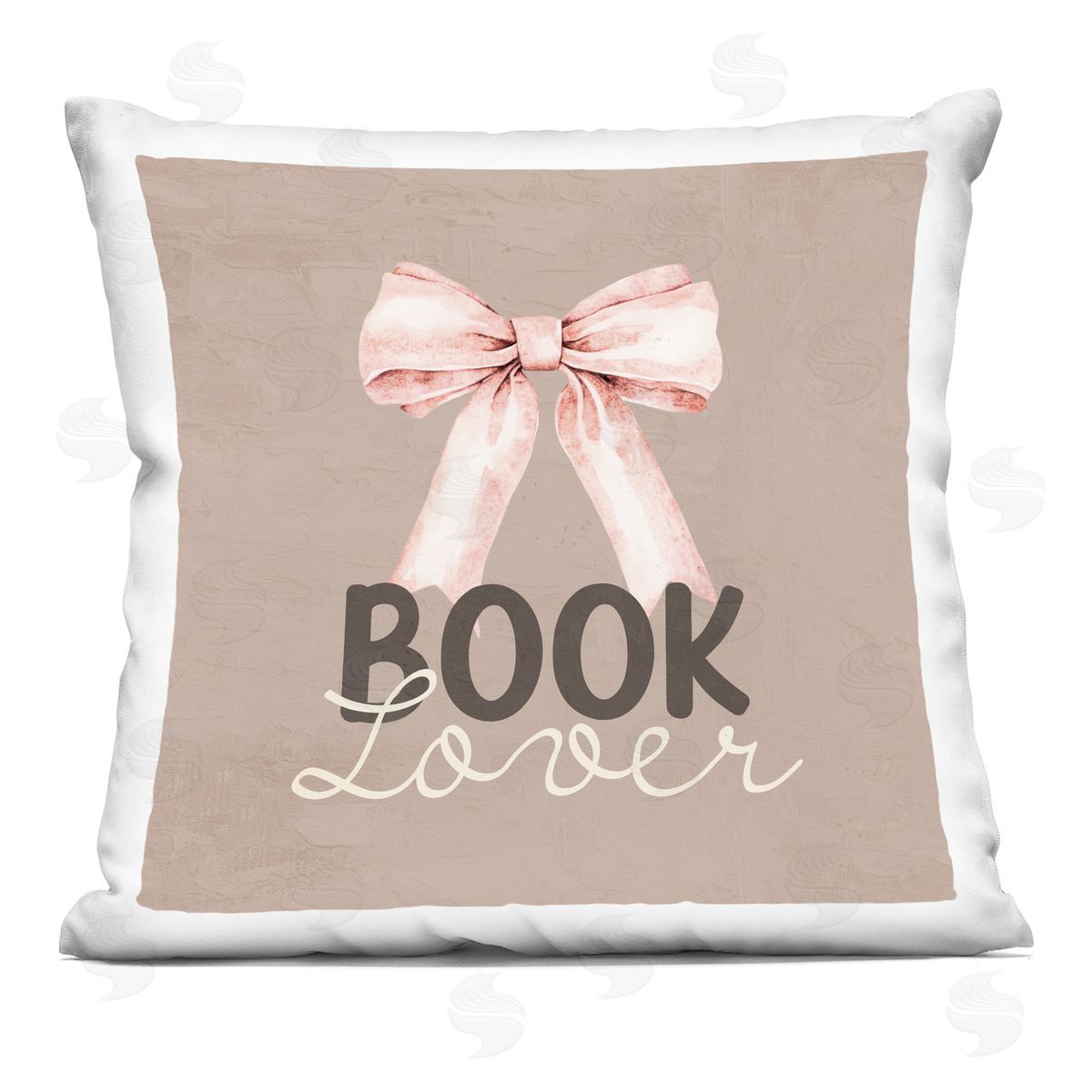 Kim Allen Book Lover with Bow Indoor Printed Throw Pillow