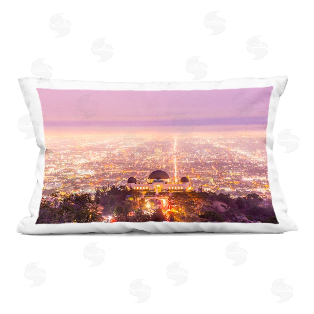 Jeff Poe Photography Griffith Park Scenic Overview Indoor Printed Throw Pillow
