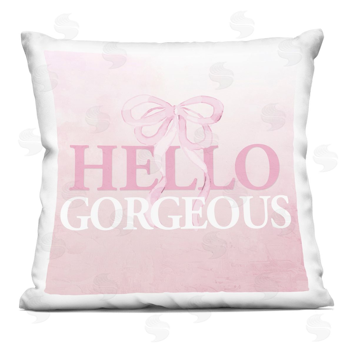 Kim Allen Feminine Hello Gorgeous Square Printed Throw Pillow