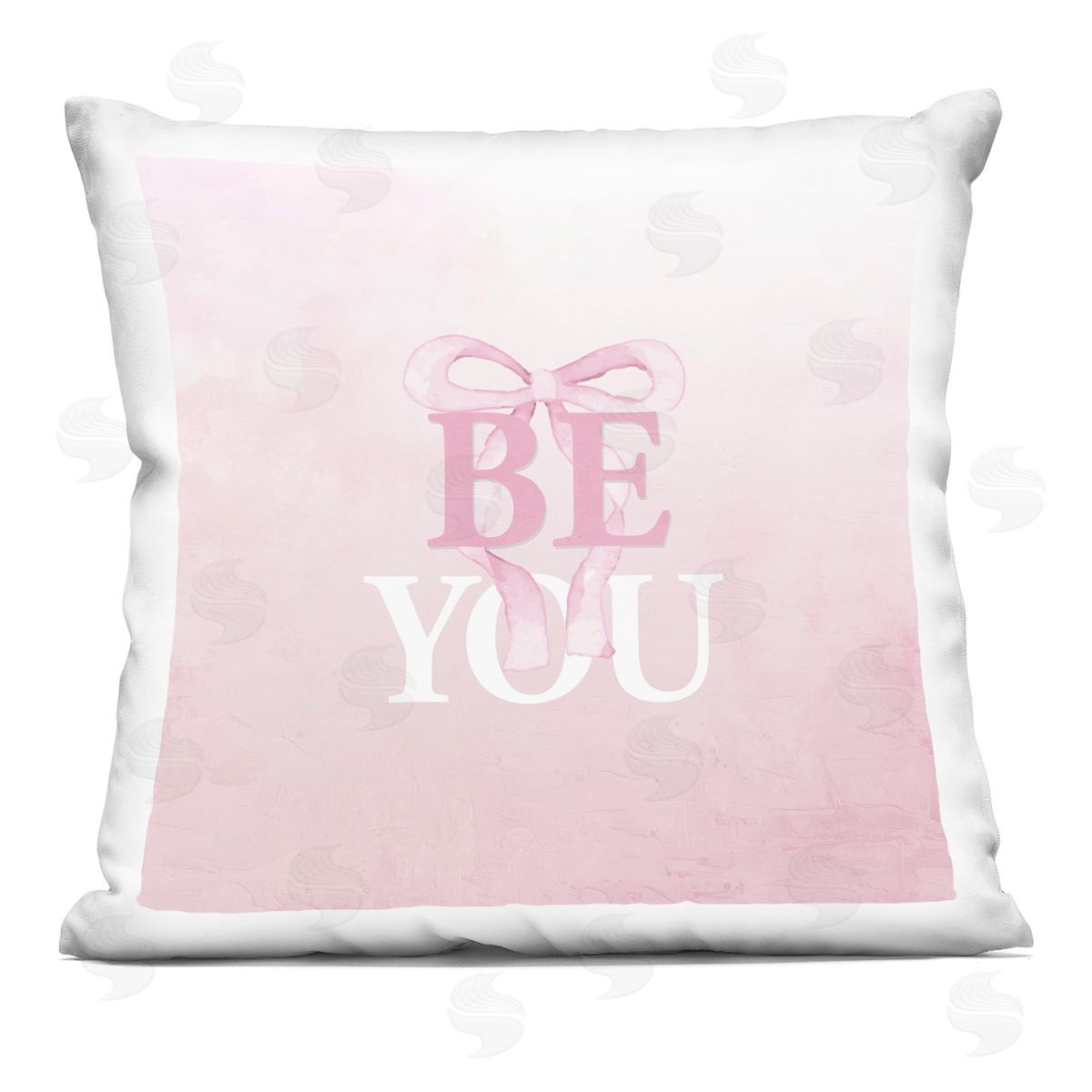 Kim Allen Feminine Be You Pastel Square Printed Throw Pillow