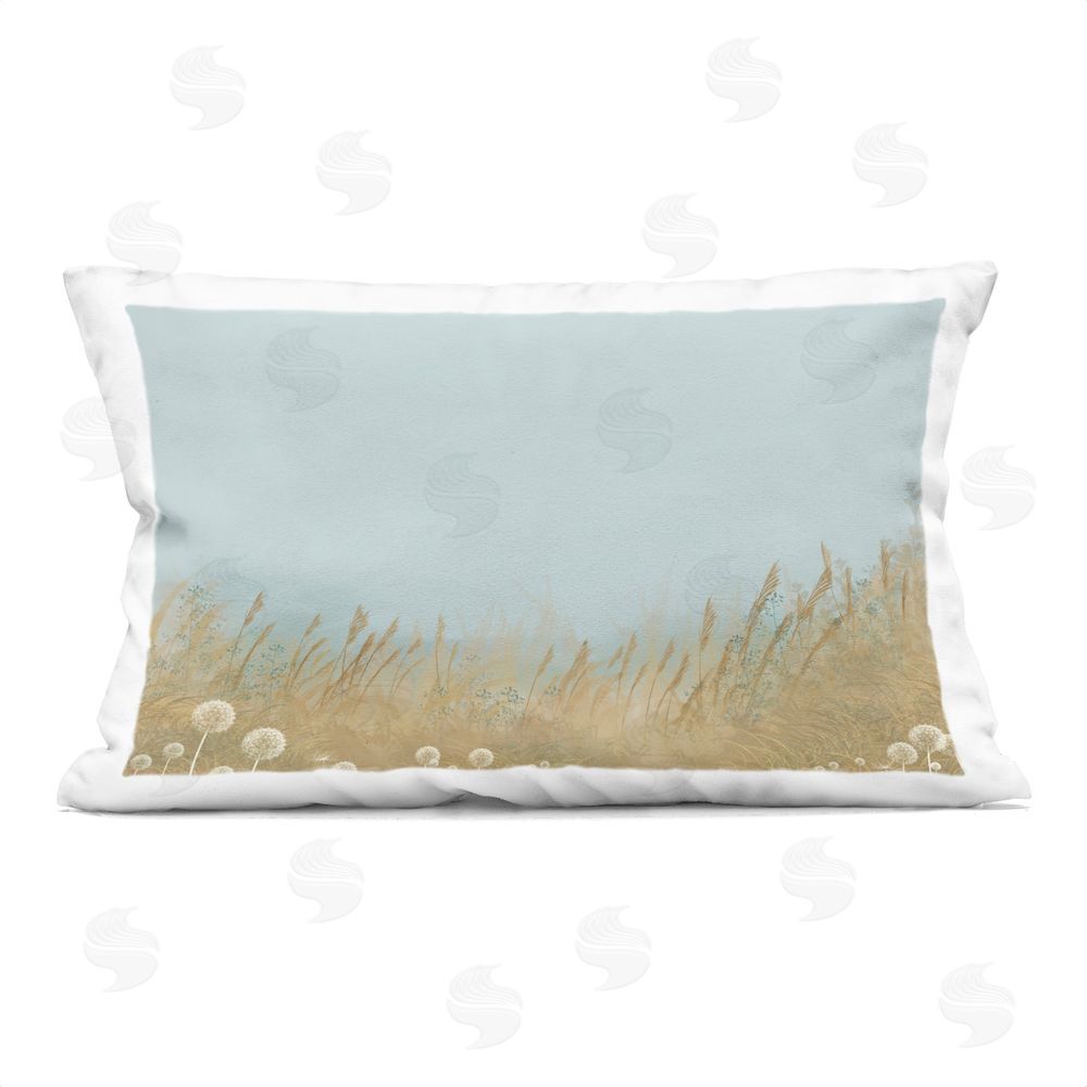 Renel Peters Misty Meadows Blowing in Wind Rectugular Printed Throw Pillow