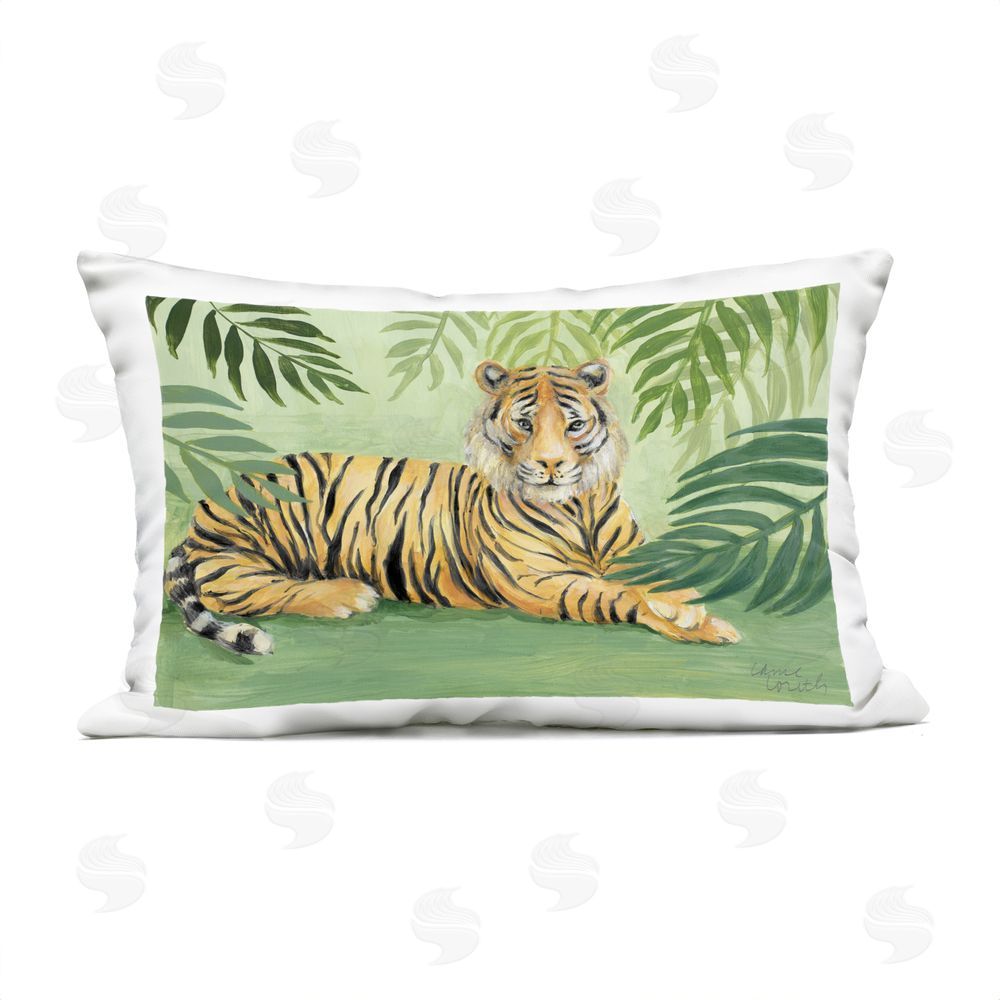 Lanie Loreth Eyes Of The Jungle Outdoor Rectugular Printed Throw Pillow