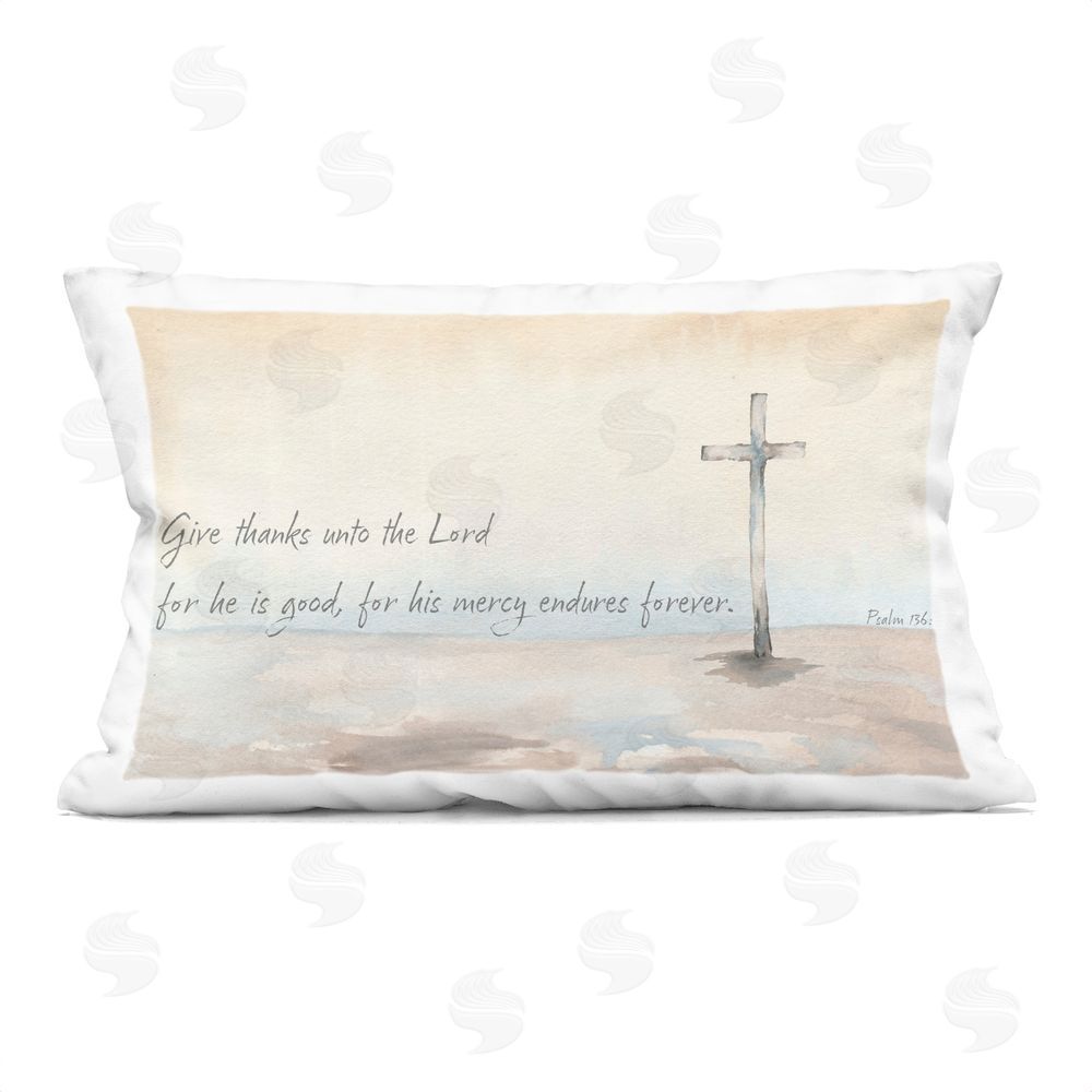 Elizabeth Medley His Mercy Endures Forever Rectugular Printed Throw Pillow