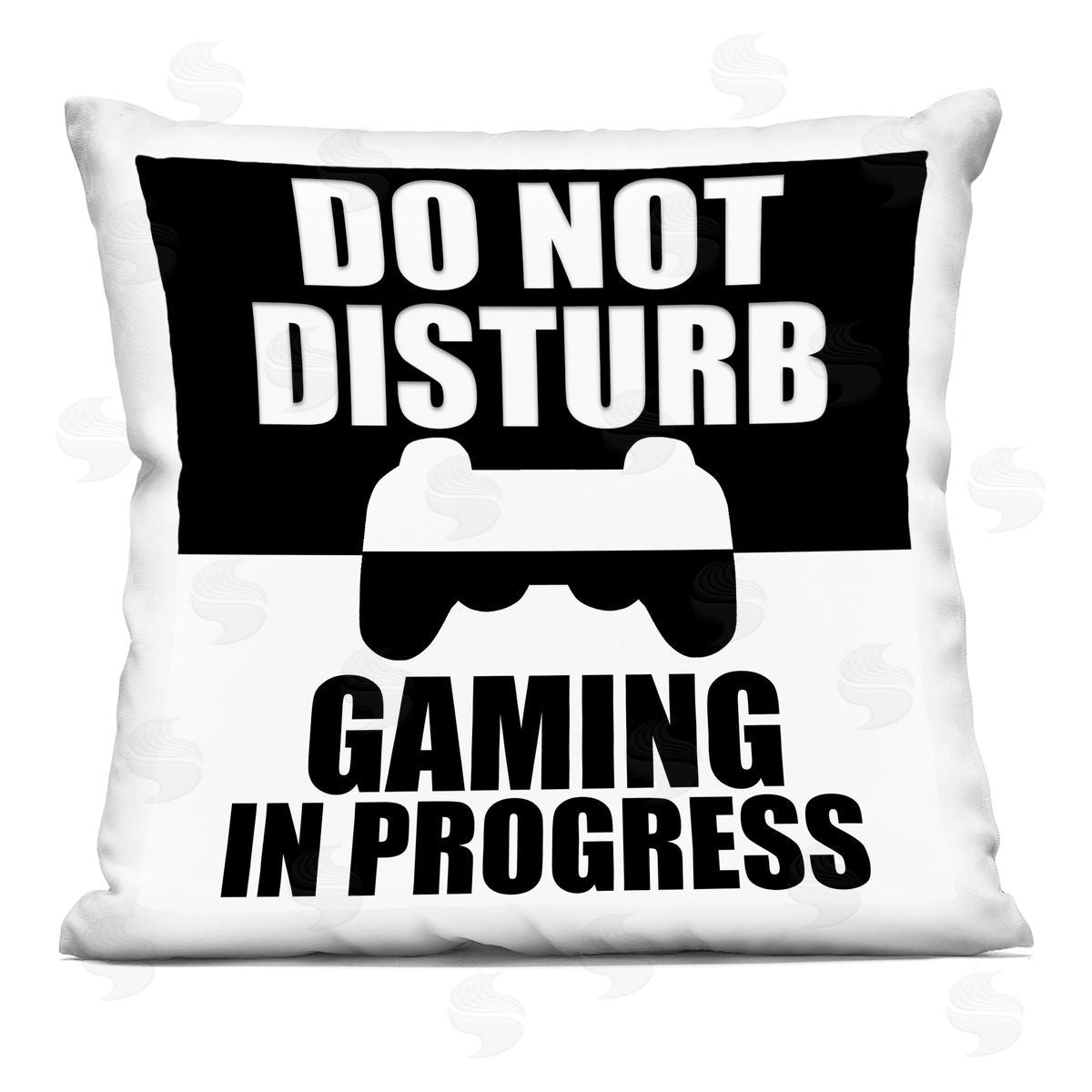 Kim Allen Do Not Disturb Minimal Gamer Square Printed Throw Pillow
