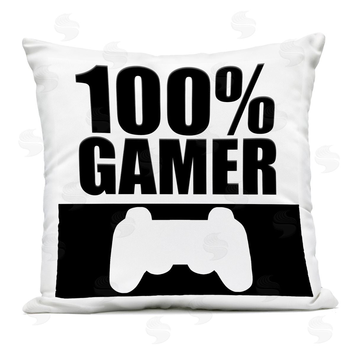Kim Allen 100% Gamer Black & White Outdoor Square Printed Throw Pillow