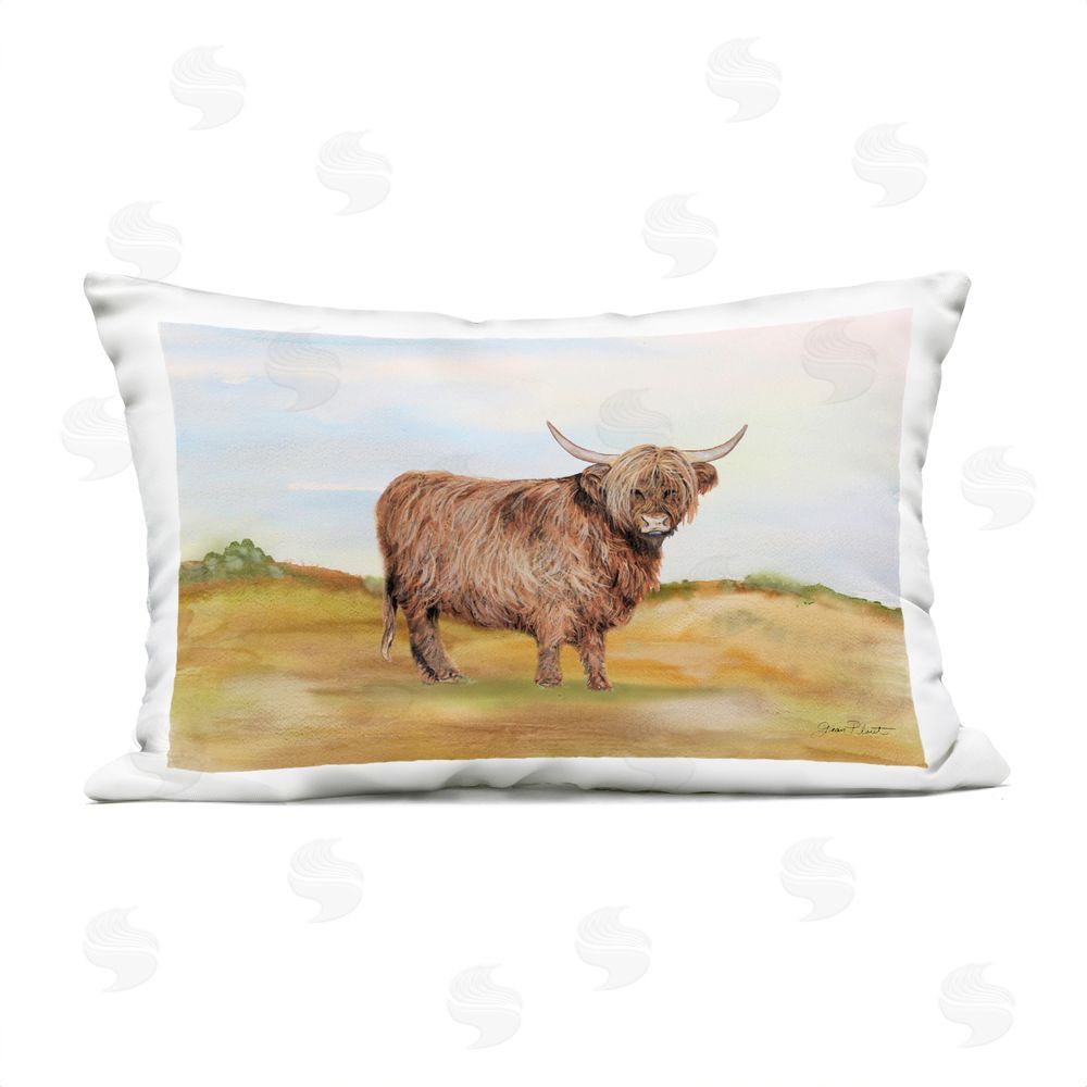 Jean Plout Farm Animal In Pasture Outdoor Rectugular Printed Throw Pillow