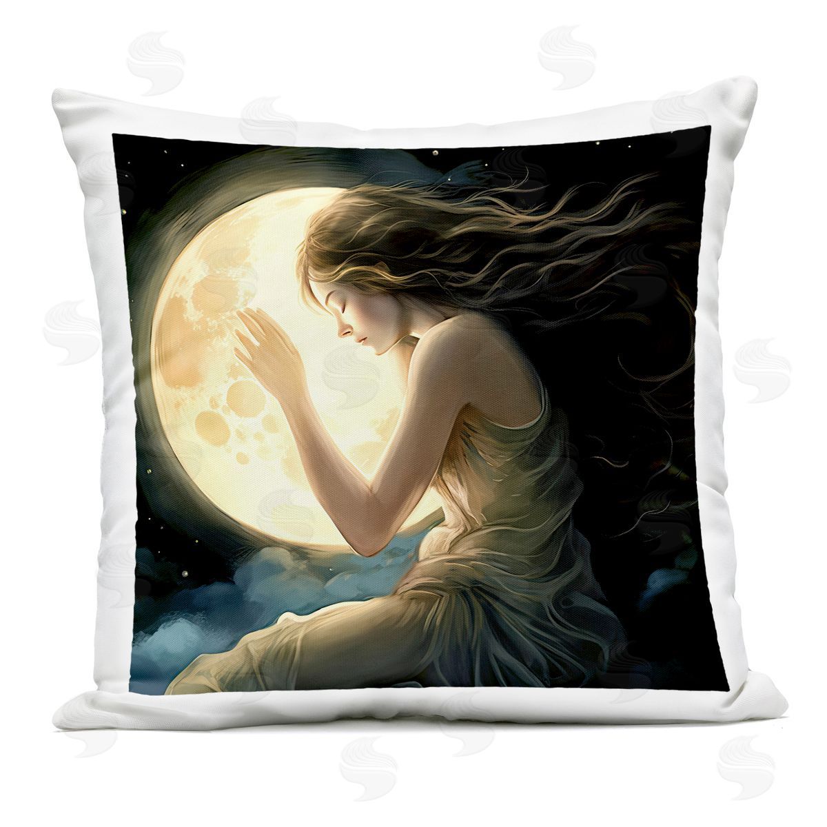 Sasha Ethereal Moon Love Outdoor Square Printed Throw Pillow