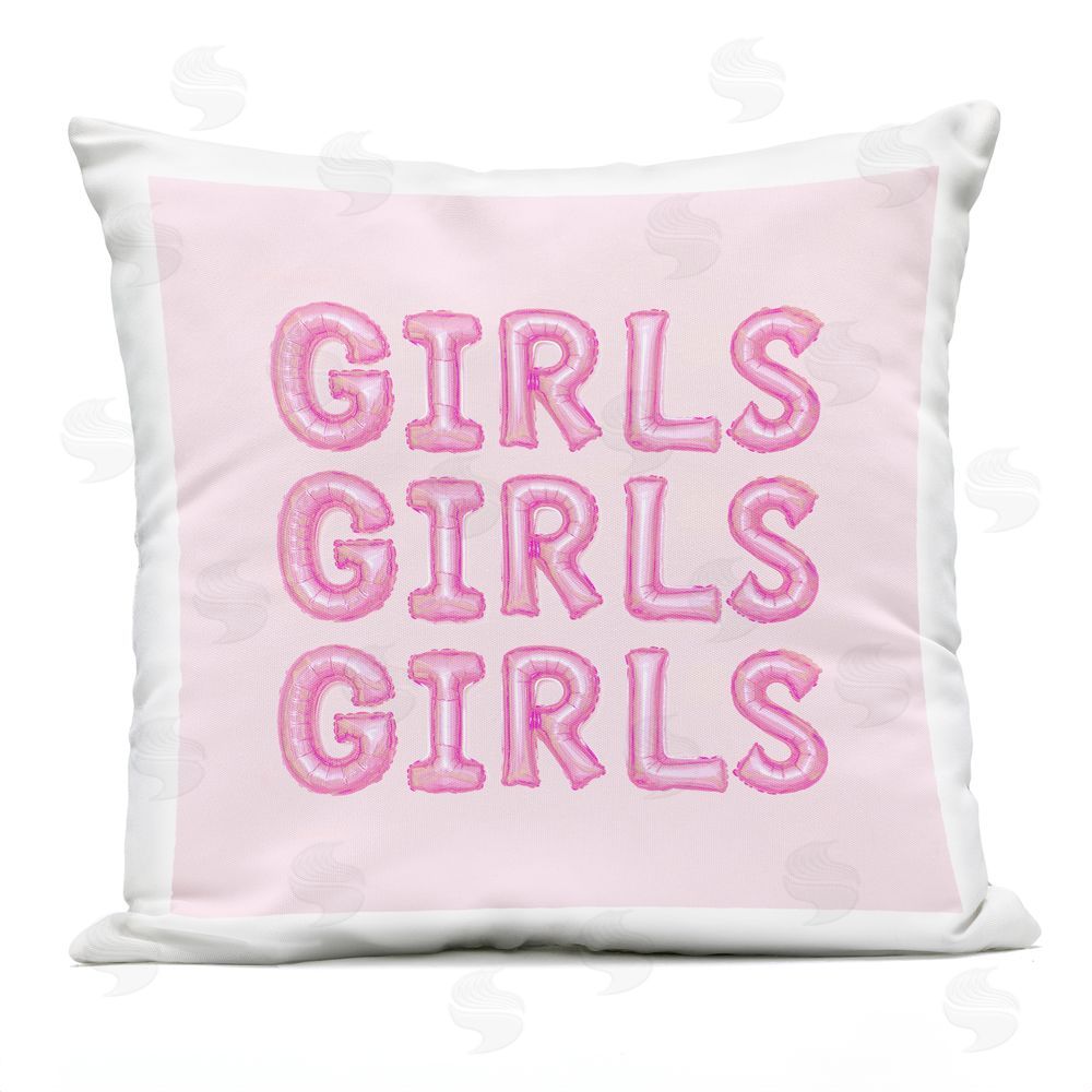 LISH Creative Girls Letters Party Balloons Square Outdoor Quick-Dry Polyester Throw Pillow