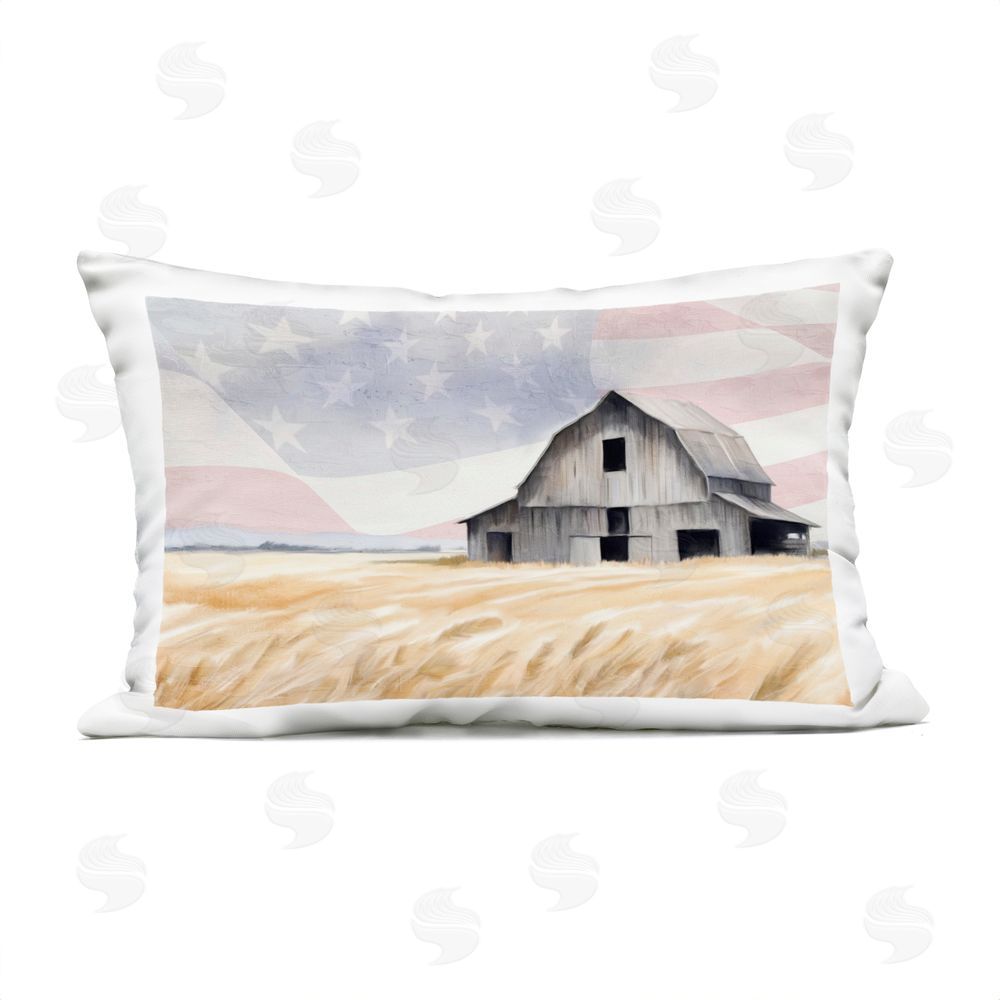 Kim Allen Amber Waves of Farmland Outdoor Printed Throw Pillow
