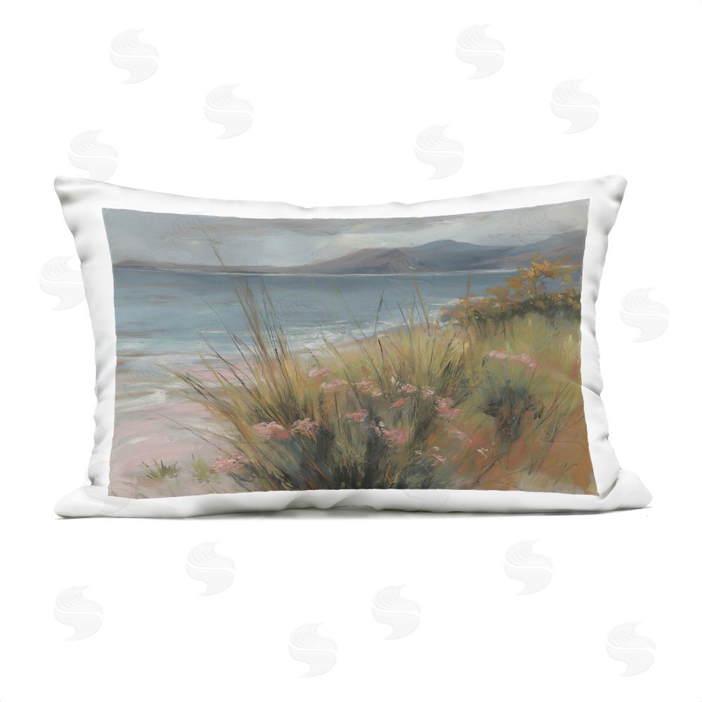 Svetlana Aleynikova The Green Valley Beach Outdoor Printed Throw Pillow