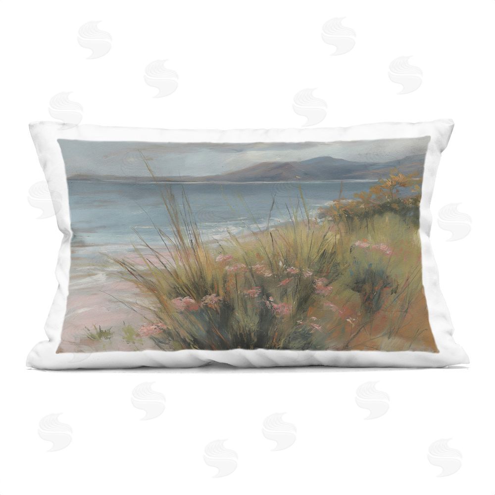 Svetlana Aleynikova The Green Valley Beach Printed Throw Pillow
