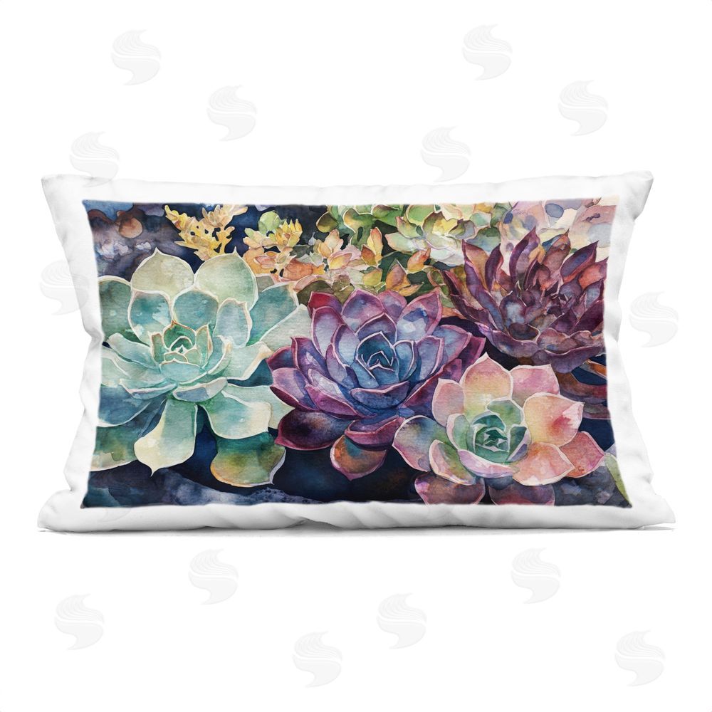 Svetlana Aleynikova Tutti Succulents Collection Printed Throw Pillow