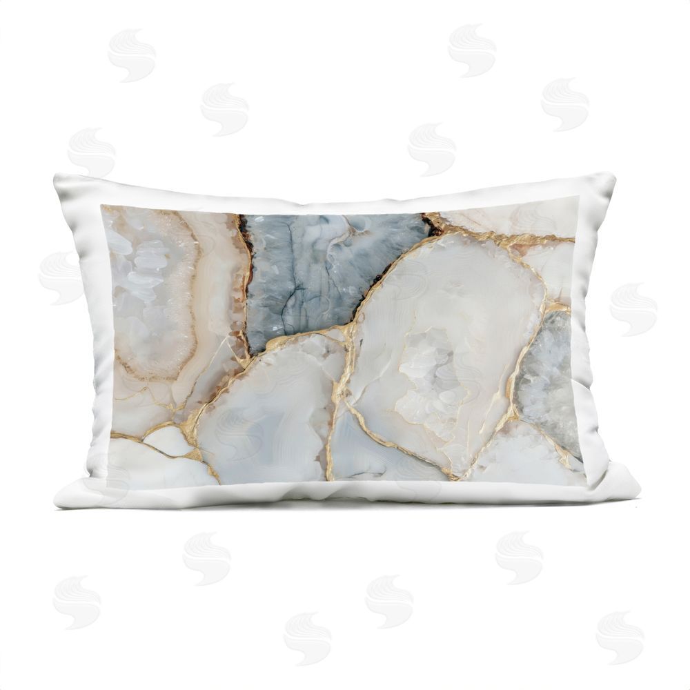 Svetlana Aleynikova Golden Vein Quartz Outdoor Printed Throw Pillow