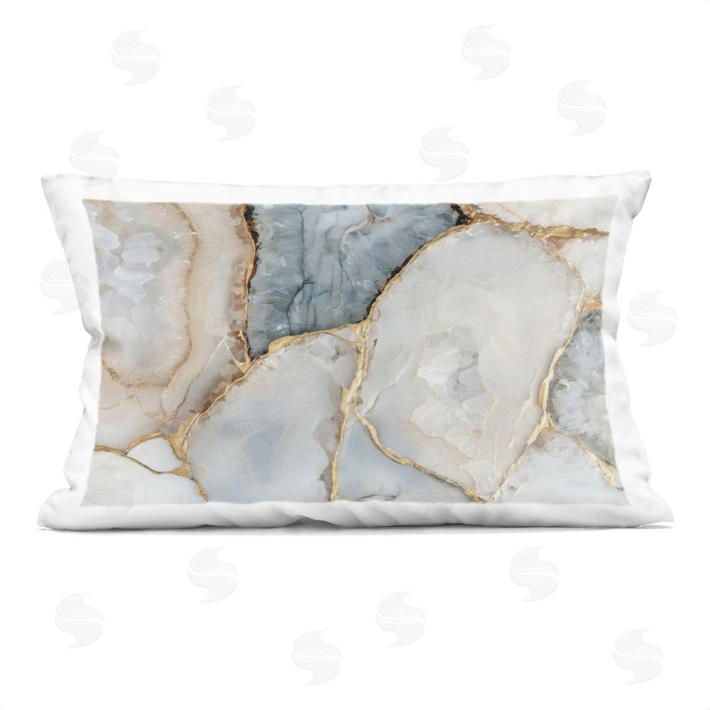 Svetlana Aleynikova Golden Vein Quartz Printed Throw Pillow