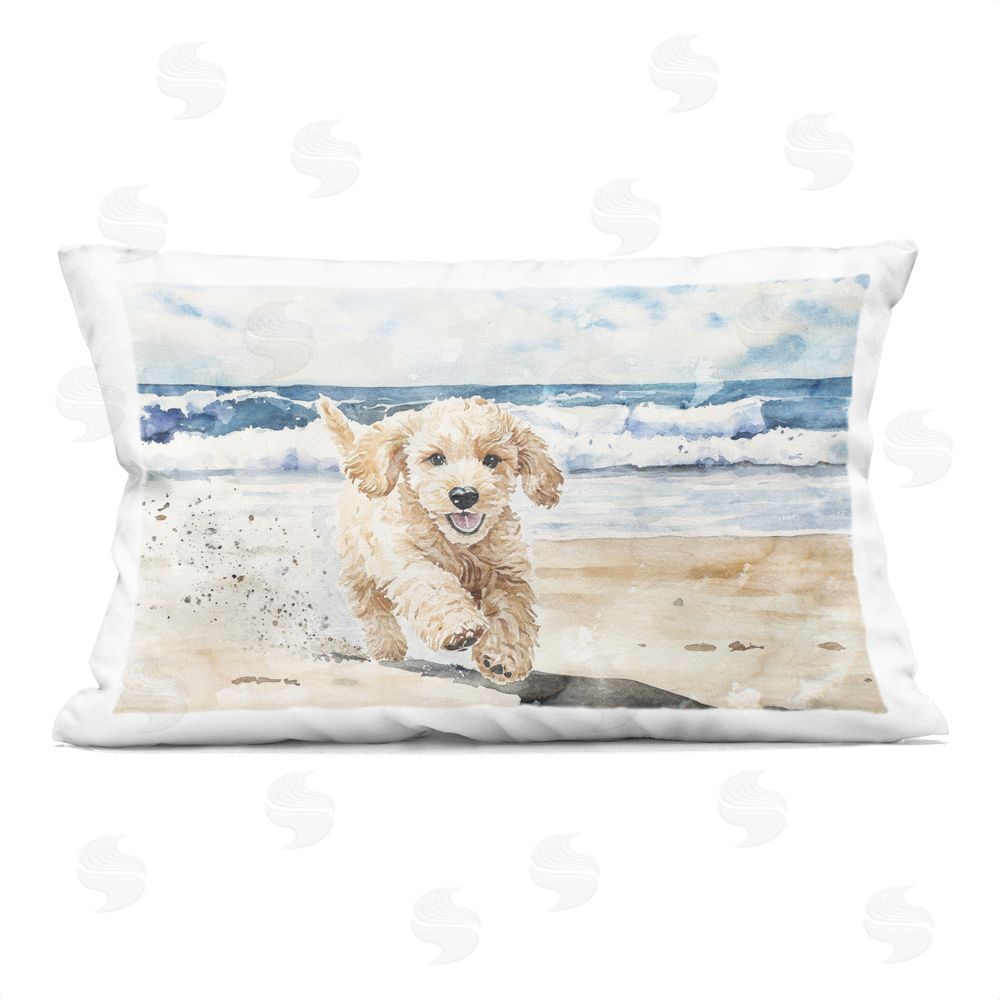 Svetlana Aleynikova Ocean's Best Friend Pup Printed Throw Pillow