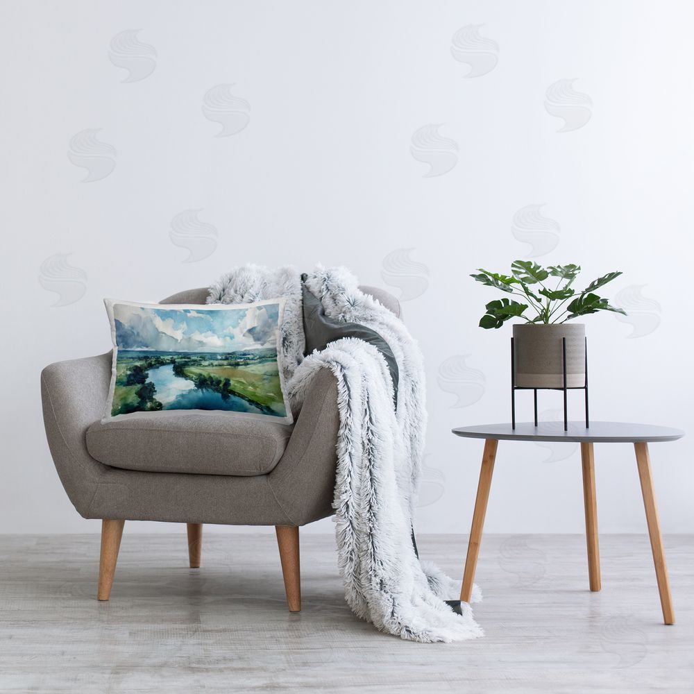 Svetlana Aleynikova In The Wild Flow Printed Throw Pillow in Room