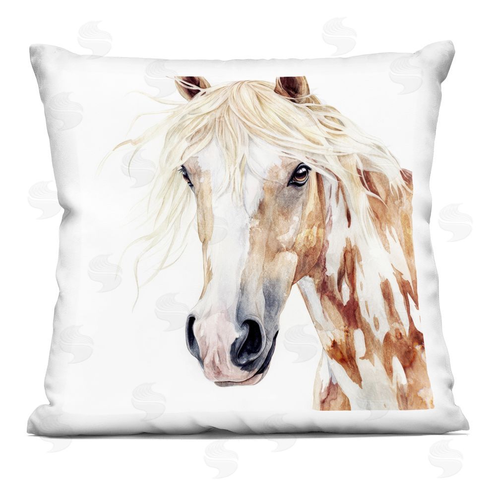 Svetlana Aleynikova Majestic Mane Spotted Horse Printed Throw Pillow