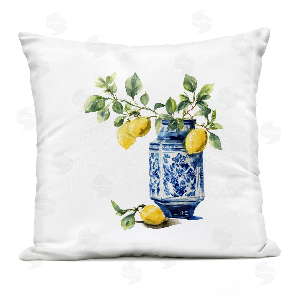 Svetlana Aleynikova Ornate Lemon Treasures Outdoor Printed Throw Pillow
