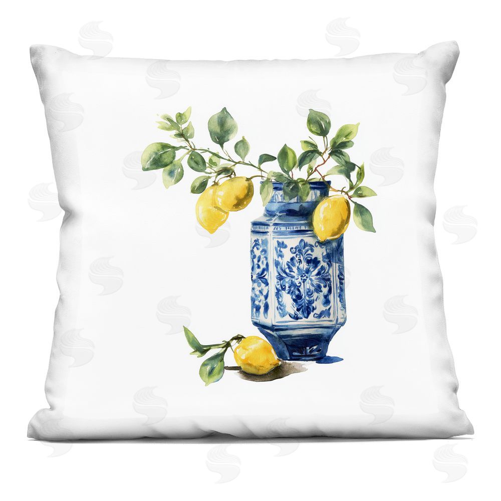Svetlana Aleynikova Ornate Lemon Treasures Printed Throw Pillow