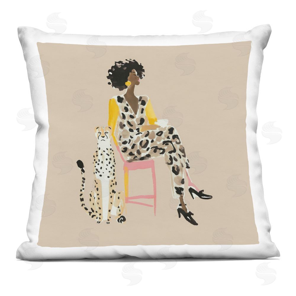 Svetlana Aleynikova Savage Chic Elegance Printed Throw Pillow