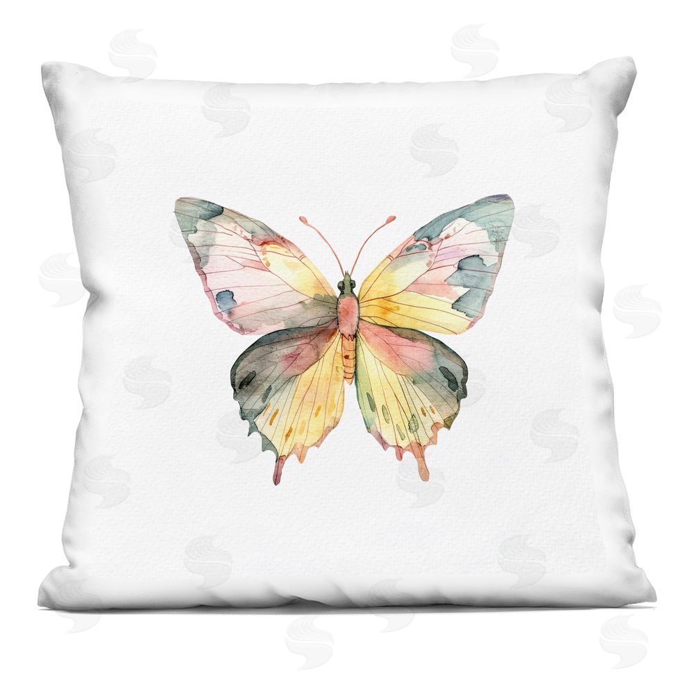 Kim Allen Watercolor Butterfly Subtlety Printed Throw Pillow