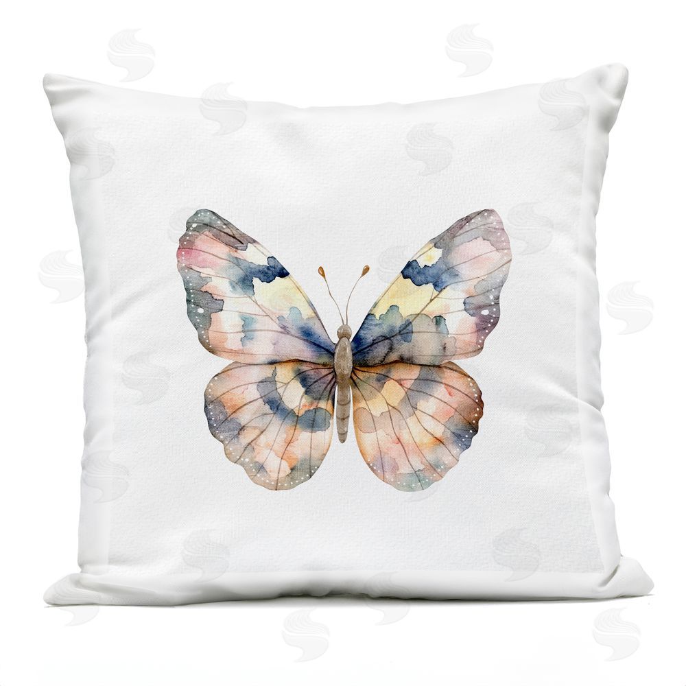 Kim Allen Traditional Watercolor Butterfly Outdoor Printed Throw Pillow