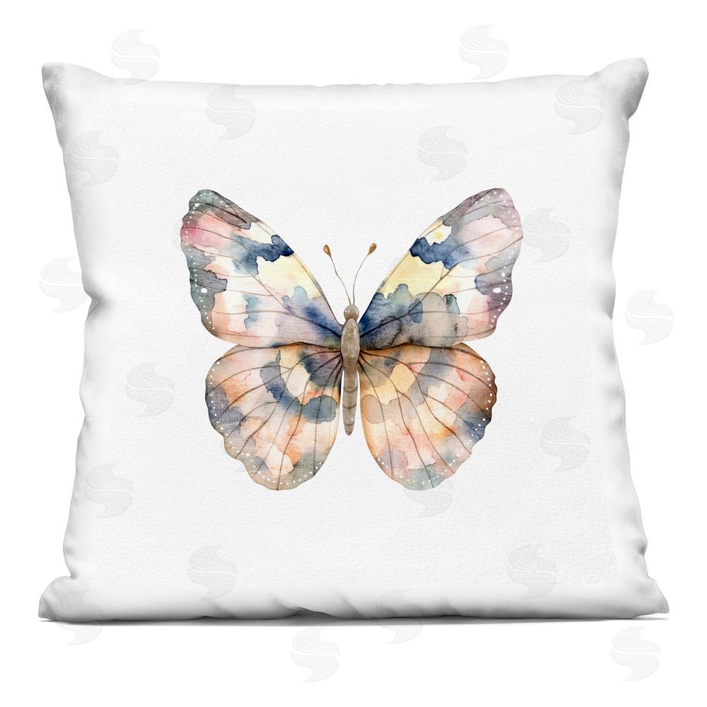 Kim Allen Traditional Watercolor Butterfly Printed Throw Pillow