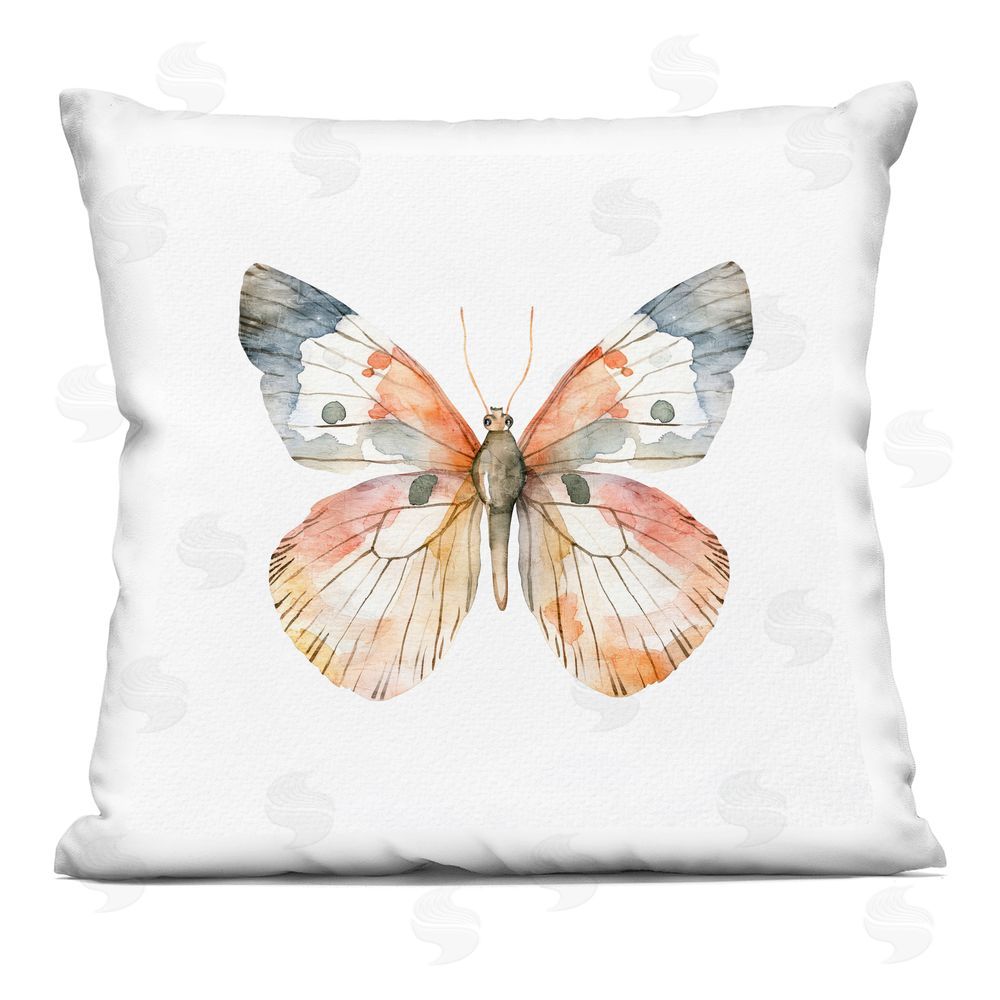 Kim Allen Warm Watercolor Butterfly Printed Throw Pillow