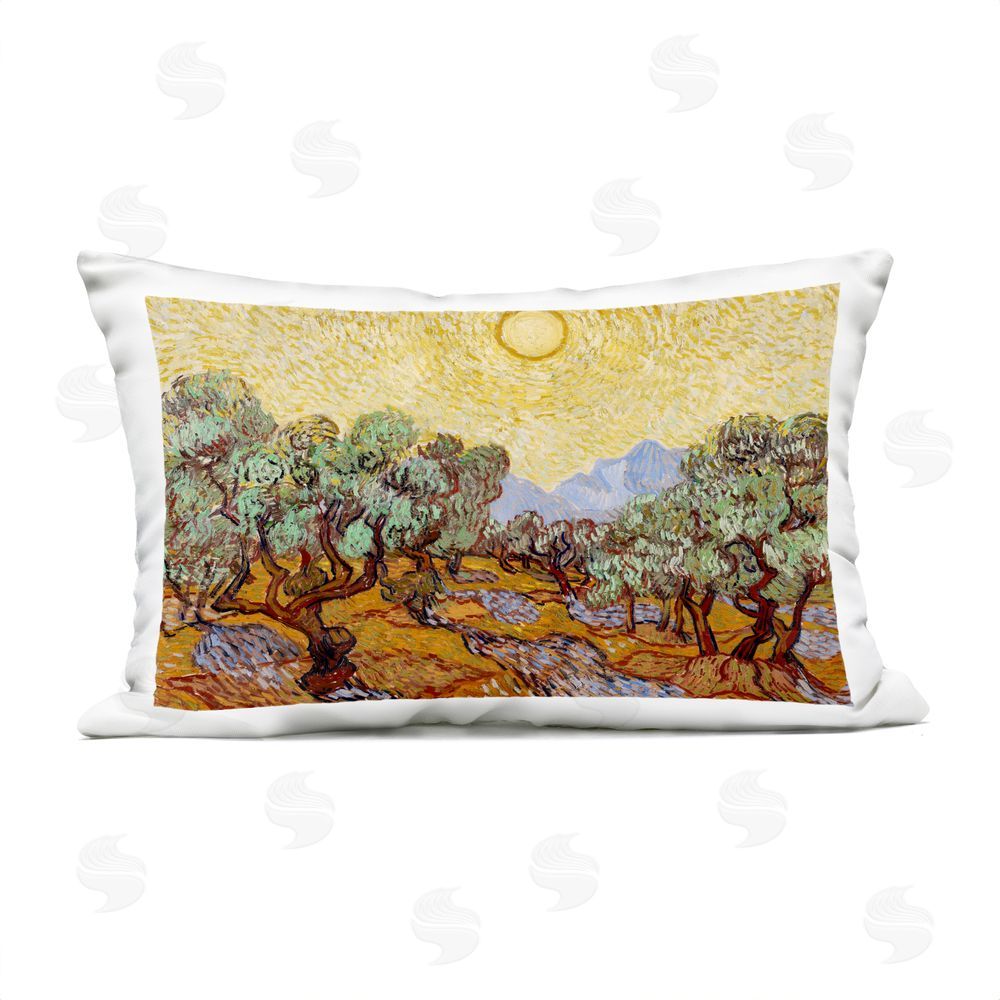 Vincent Van Gogh Olive Trees Van Gogh Outdoor Printed Throw Pillow