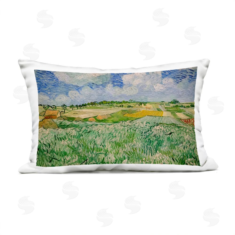 Vincent Van Gogh Plain Near Auvers Painting Outdoor Printed Throw Pillow