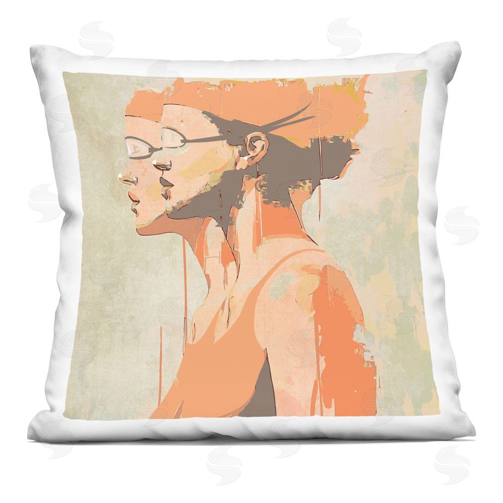 Layla Oz Swimming Twins Silhouettes Printed Throw Pillow