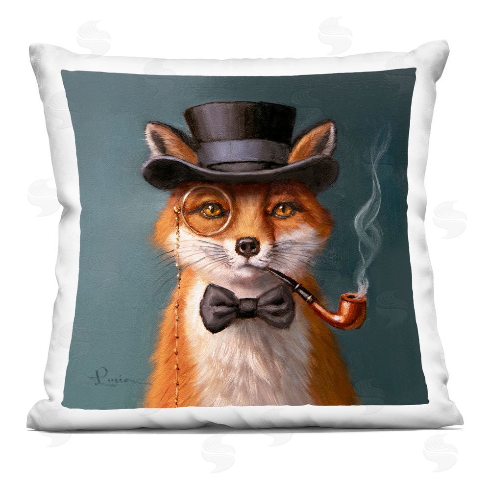 Lucia Heffernan Charming Dapper Fox Printed Throw Pillow
