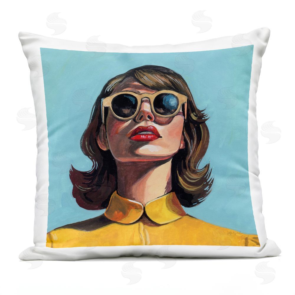 Kate Jarvik Birch Beautiful Sunshiny Day Retro Outdoor Printed Throw Pillow