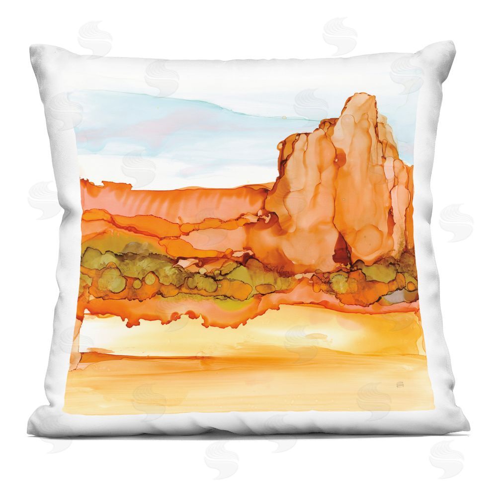Chris Paschke Earthy Desertscape Illusion Printed Throw Pillow