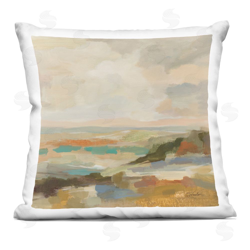 Silvia Vassileva Muted Harmony Palette Printed Throw Pillow