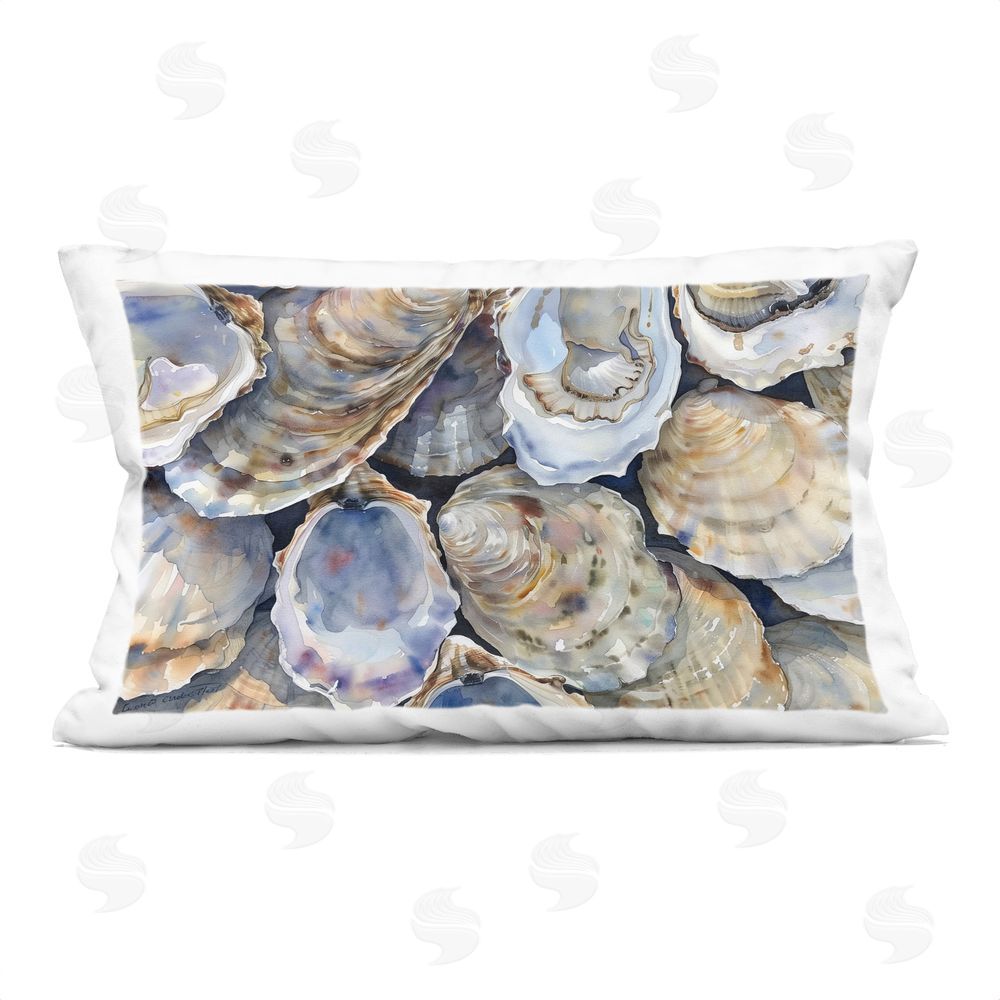 Heidi Kuntz Oyster Shellabration Pile Printed Throw Pillow
