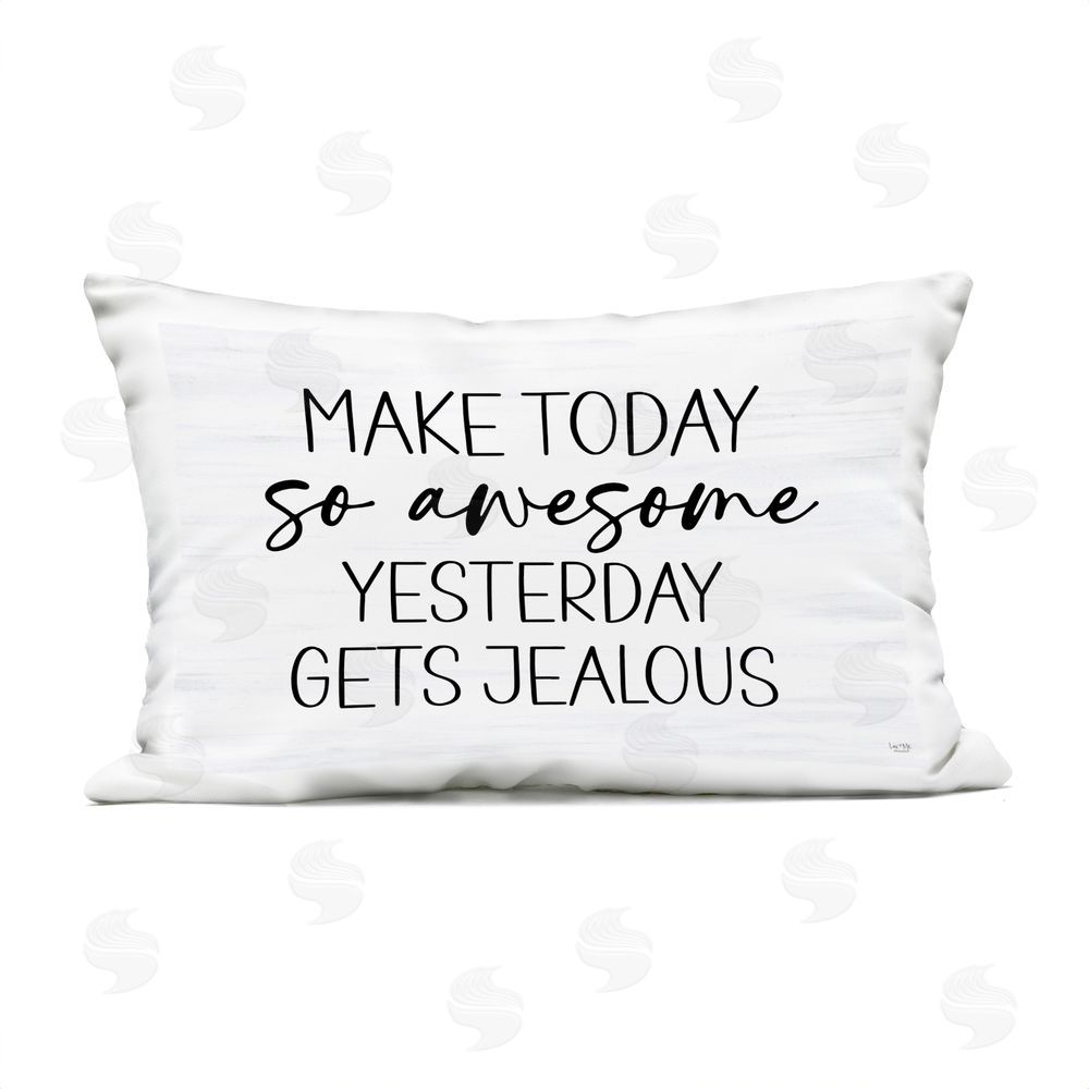 Lux + Me Designs Today So Awesome Yesterday Jealous Outdoor Printed Throw Pillow