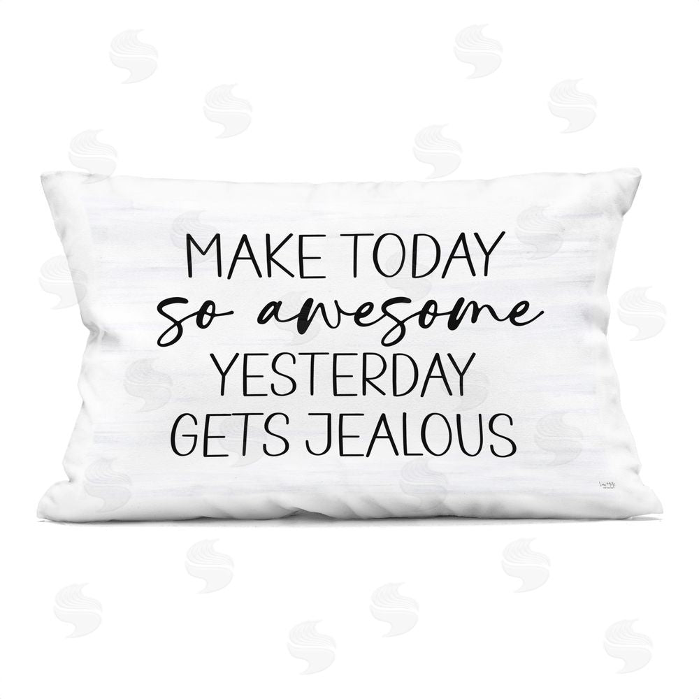 Lux + Me Designs Today So Awesome Yesterday Jealous Printed Throw Pillow