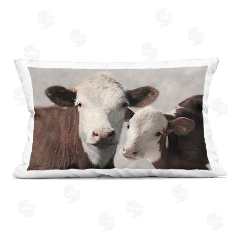 Lori Deiter Mommy & Me Cows Printed Throw Pillow