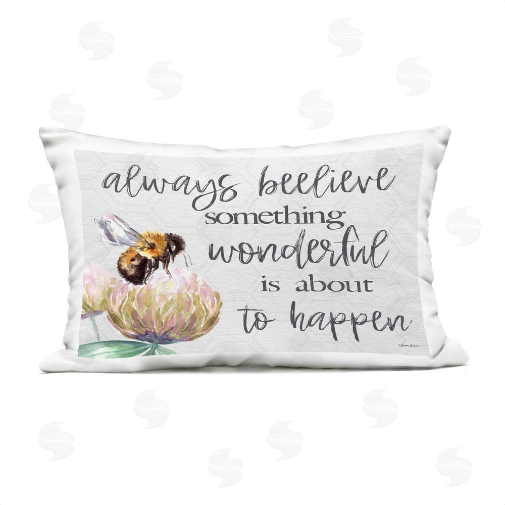 Susie Boyer Always Believe Something Wonderful Outdoor Printed Throw Pillow
