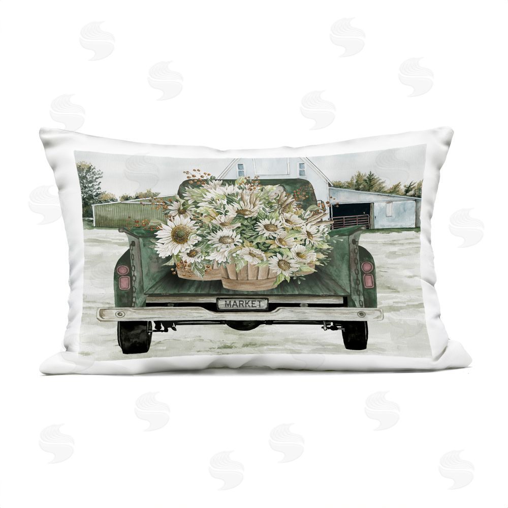 Cindy Jacobs Country Flower Delivery Baskets Outdoor Printed Throw Pillow