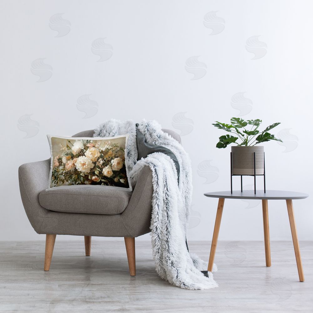 Heidi Kuntz Secret Garden Arrangement Printed Throw Pillow in Room