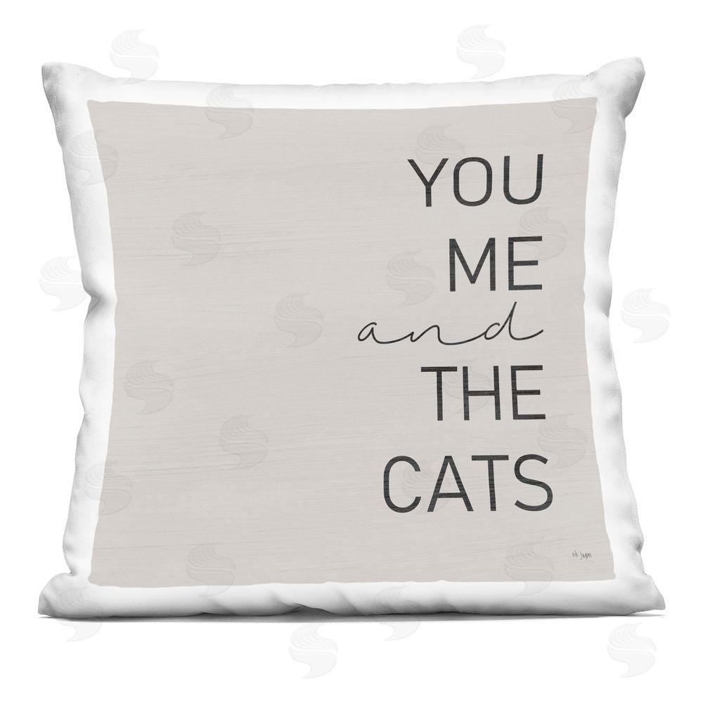 Jaxn Blvd. Minimal You Me & Cats Printed Throw Pillow