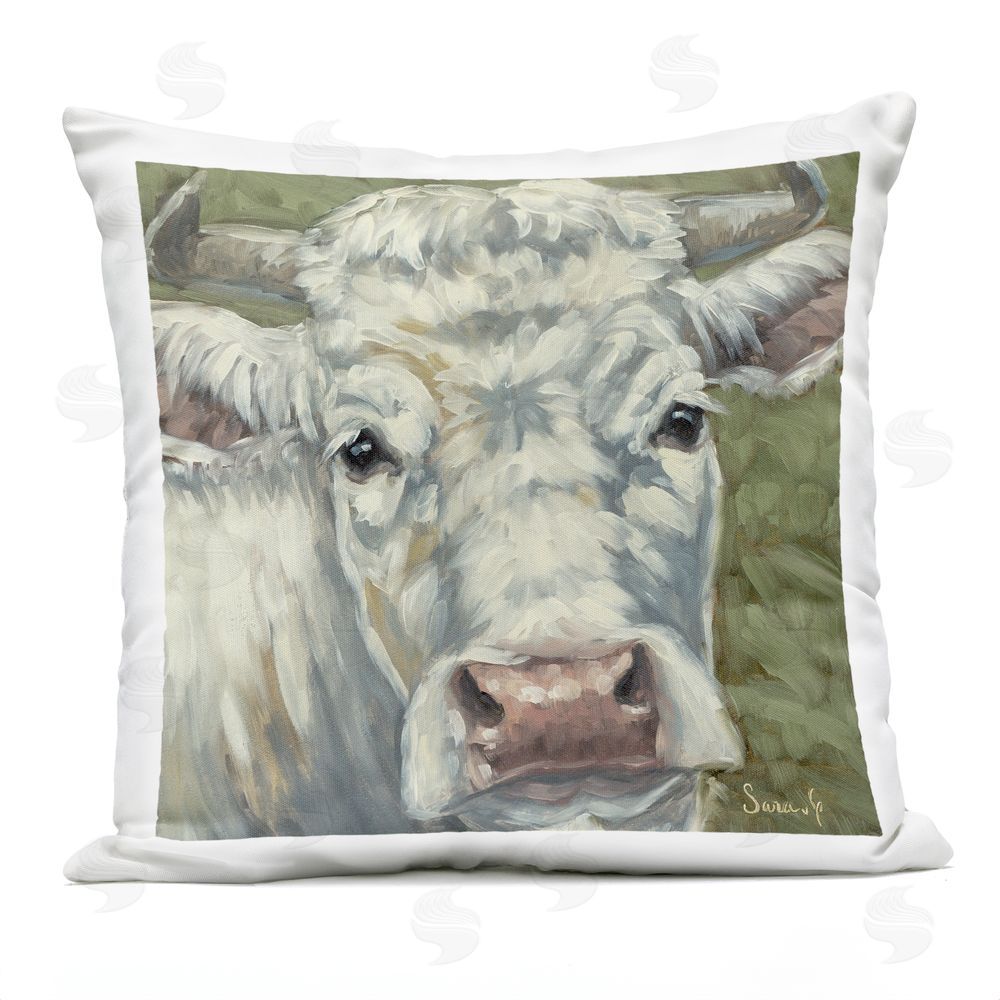 Sara G. Designs Pearl Of The Pasture Outdoor Printed Throw Pillow