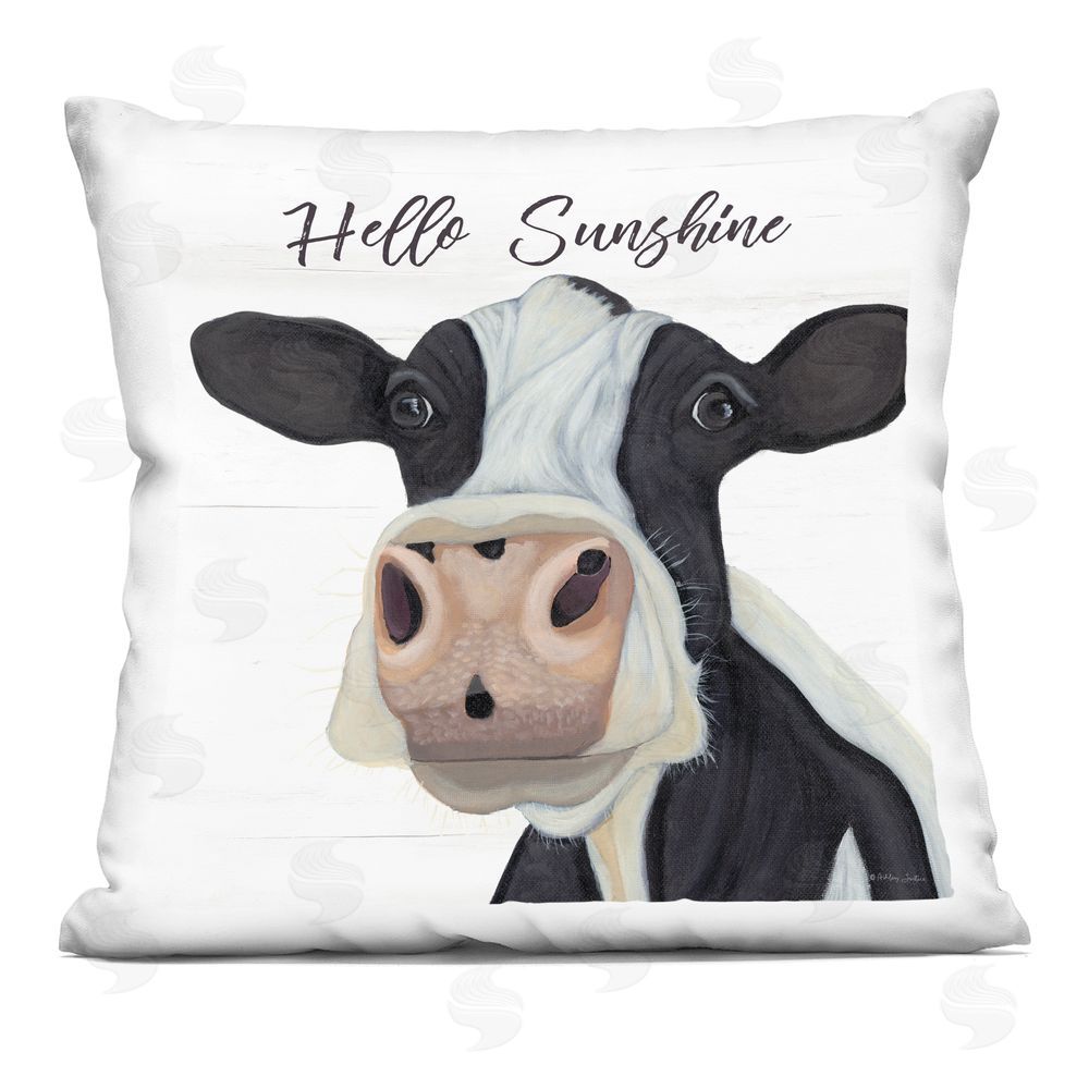 Ashley Justice Hello Sunshine Country Cow Printed Throw Pillow