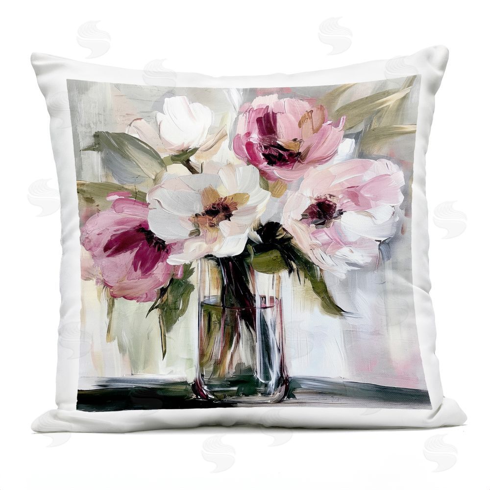 Annabelle Hall Resonance Flower Vase Outdoor Printed Throw Pillow
