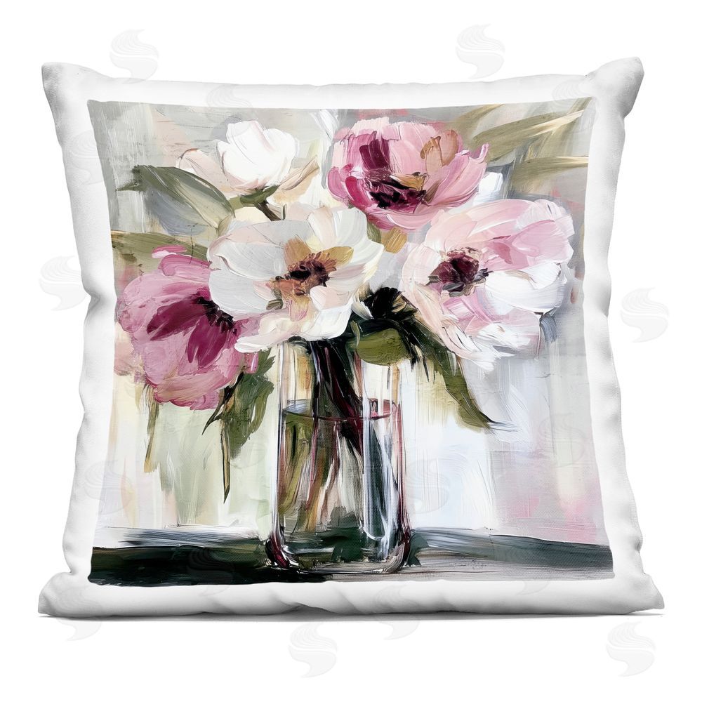Annabelle Hall Resonance Flower Vase Printed Throw Pillow
