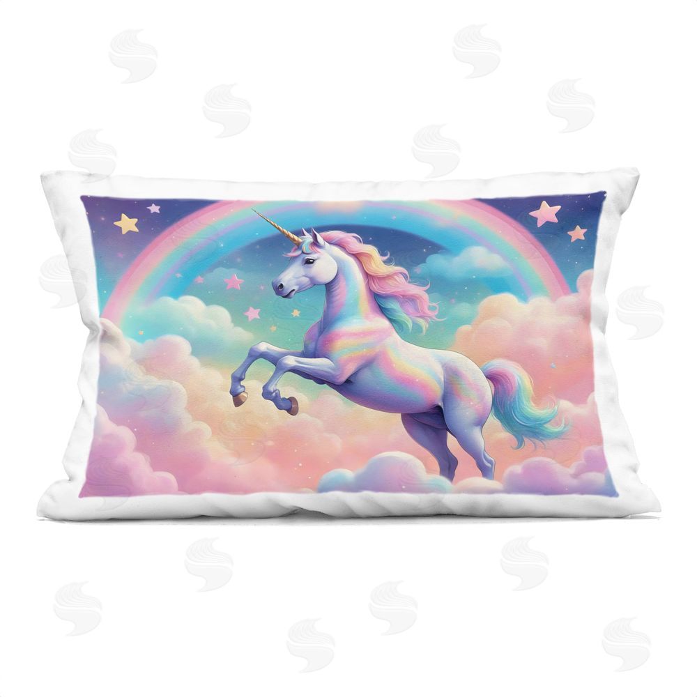 Creative Studio Colorful Galaxy Unicorn Printed Throw Pillow