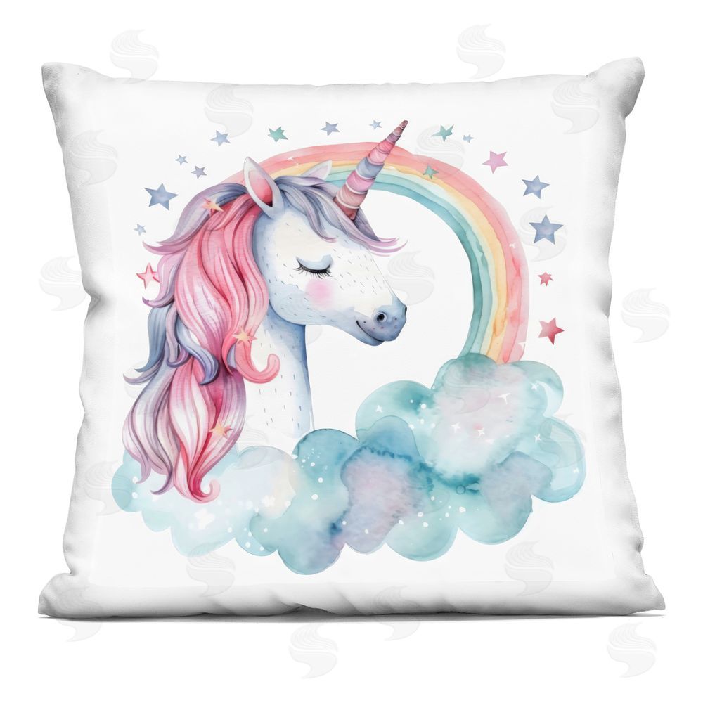 Creative Studio Starry Rainbow Unicorn Printed Throw Pillow